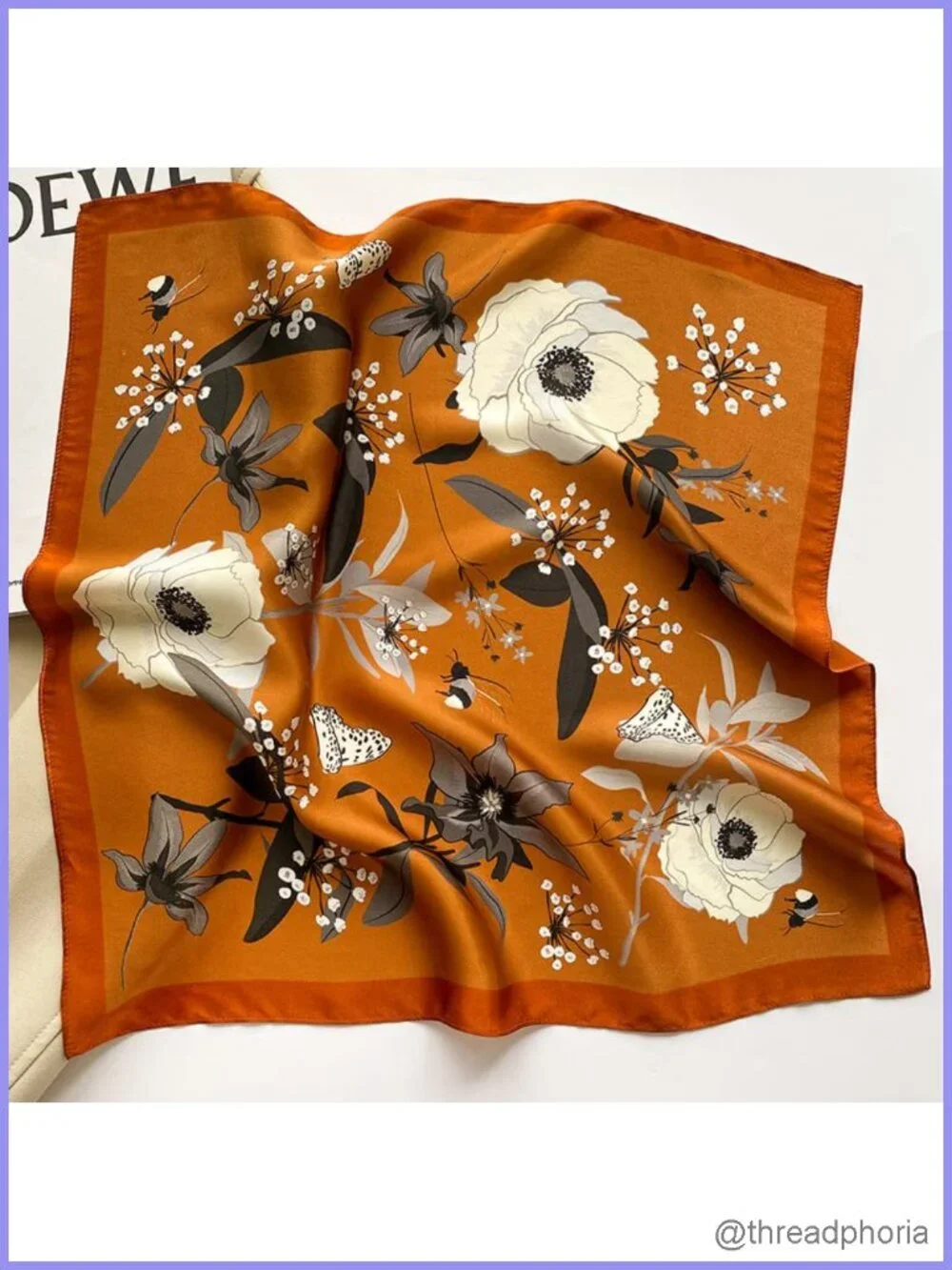 Mulberry Silk Scarf 21x21 Small Square Women's Fashion Scarf